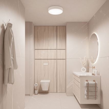 BRILAGI - LED RGBW stmievateľné kúpeľňové stropné svietidlo CLARE 2xE27/12W/230V 2700-6500K priemer 30 cm IP54 biele