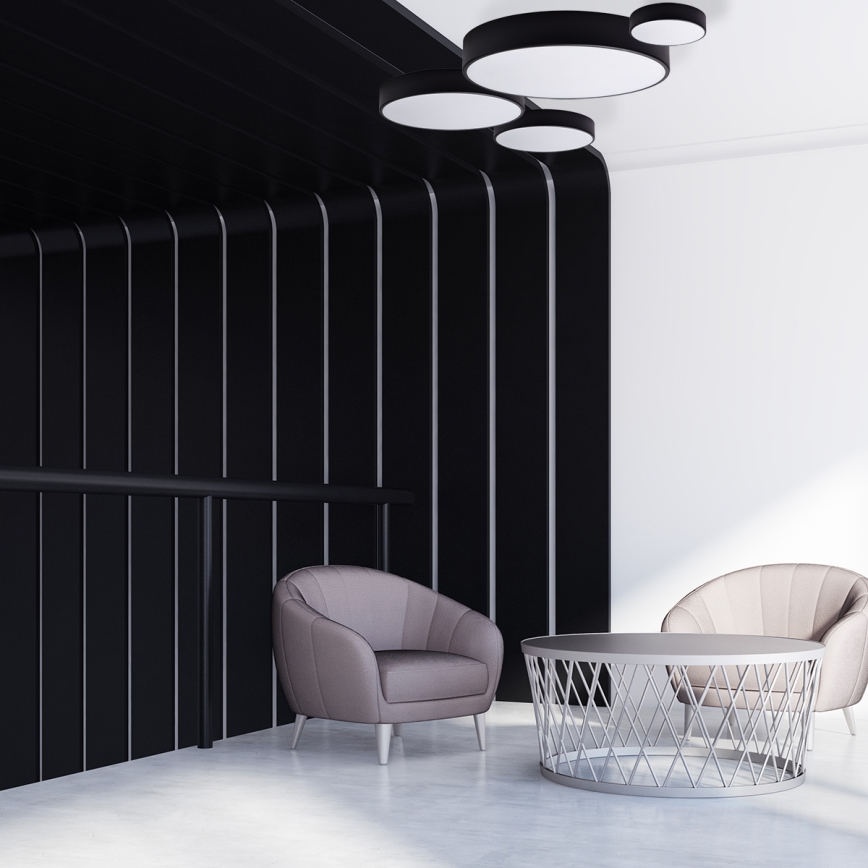 Brilagi - LED RGBW stmievateľné kúpeľňové stropné svietidlo CLARE 2xE27/9W/230V 2700-6500K priemer 30 cm IP54 Wi-Fi čierna