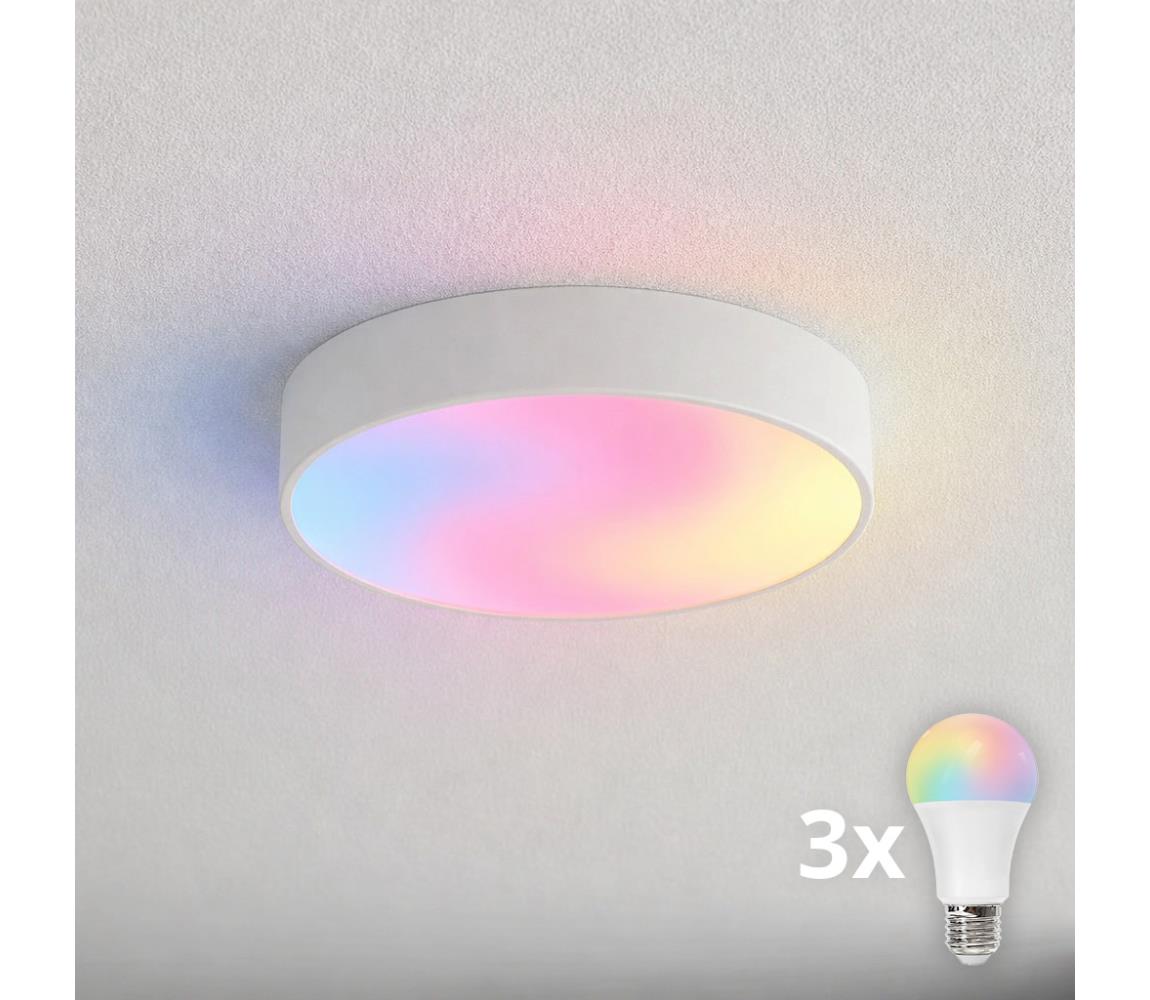 Brilagi - LED RGBW Stmievateľné kúpeľňové stropné svietidlo CLARE 3xE27/9W/230V IP54 Wi‑Fi biela BG0581+3xAI0819