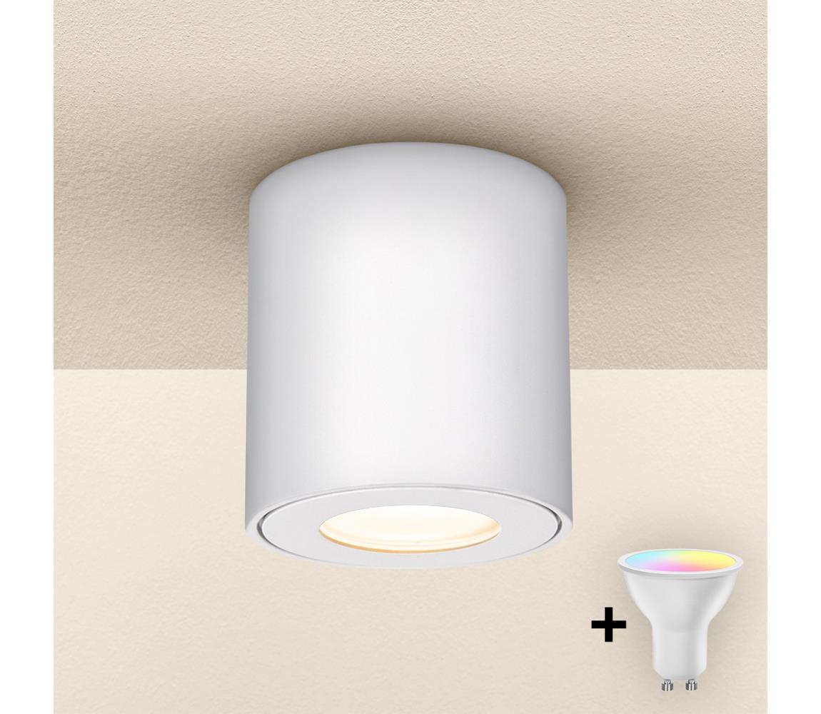Brilagi - LED RGBW stmievateľné kúpeľňové svietidlo MIA 1xGU10/4,8W/230V 84x80 mm biele IP54 BG1037+AI2382
