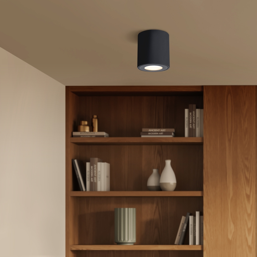 Brilagi - LED RGBW stmievateľné kúpeľňové svietidlo MIA 1xGU10/6W/230V 3000K 84x80 mm čierna IP54 + diaľkové ovládanie