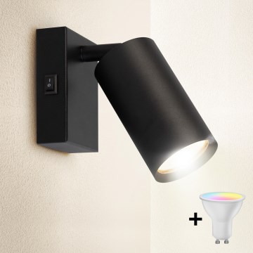 Brilagi - LED RGBW Stmievateľné nástenné bodové svietidlo SELE 1xGU10/6W/230V 3000K čierne