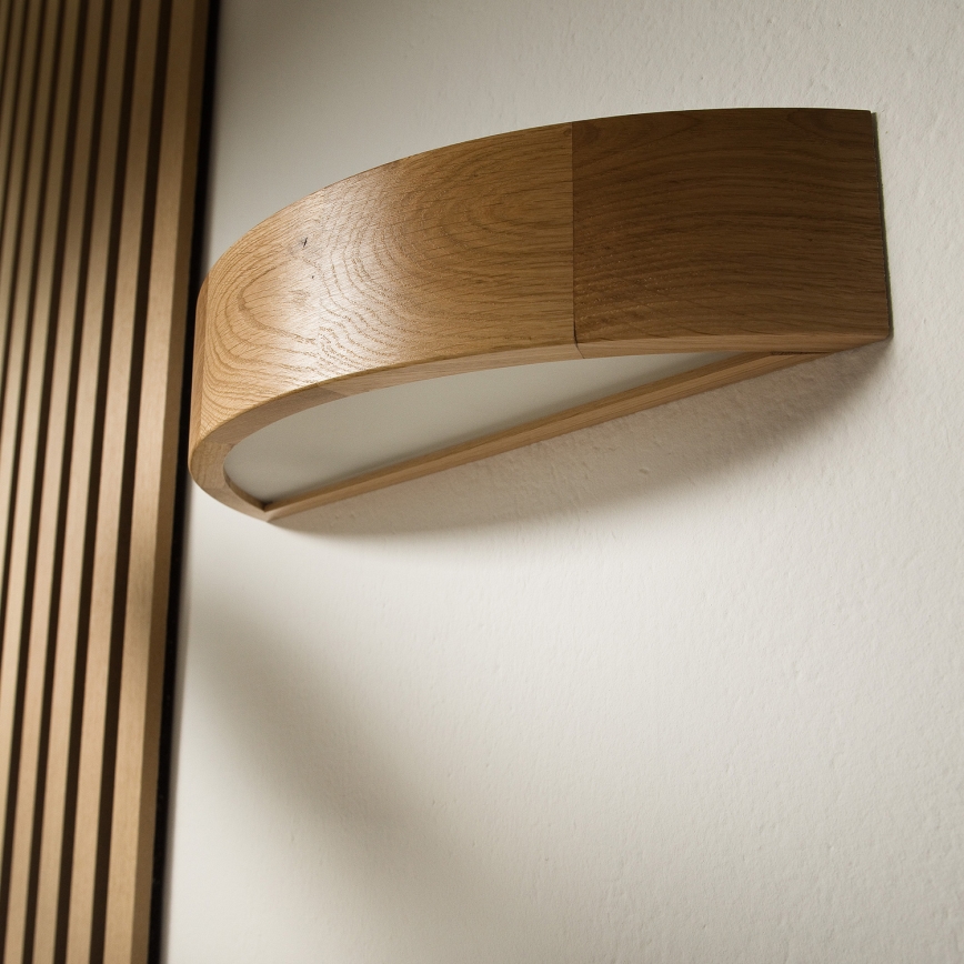 Brilagi - LED RGBW zatemnljivo stensko svetilo CARVALHO 1xE27/15W/230V 2700-6500K Wi-Fi hrast