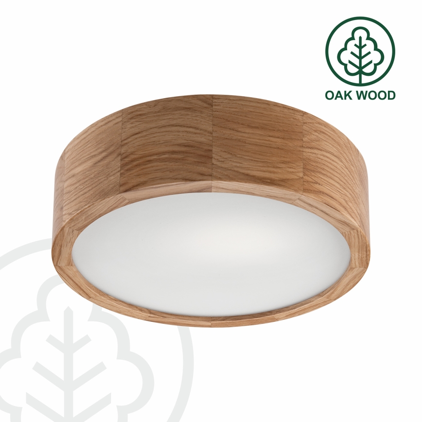 Brilagi - LED RGBW Stmievateľné stropné svietidlo CARVALHO 1xE27/9W/230V 2700-6500K Wi-Fi dub pr. 27,5 cm
