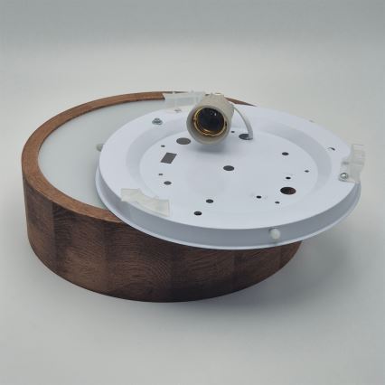 Brilagi - LED RGBW Stmievateľné stropné svietidlo CARVALHO 1xE27/9W/230V 2700-6500K Wi-Fi dub pr. 27,5 cm