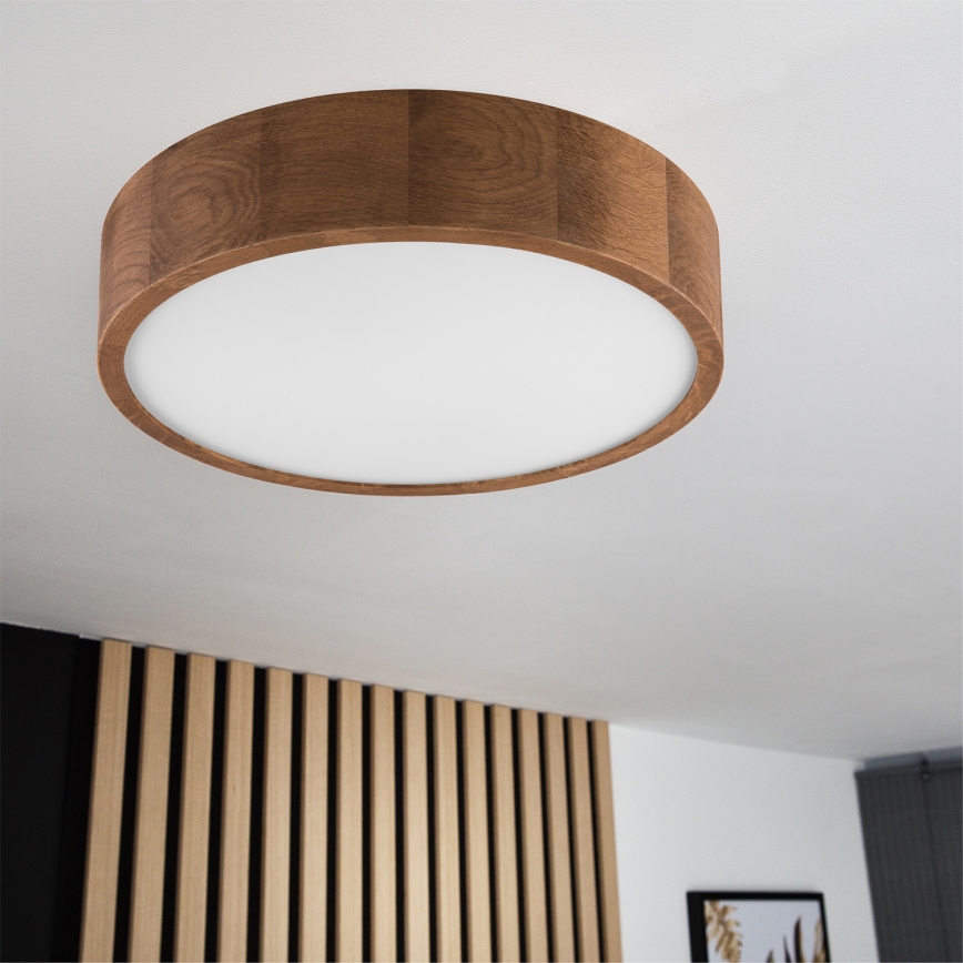 Brilagi - LED RGBW stmievateľné stropné svietidlo CARVALHO 2xE27/9W/230V 2700-6500K Wi-Fi dub pr. 37,5 cm