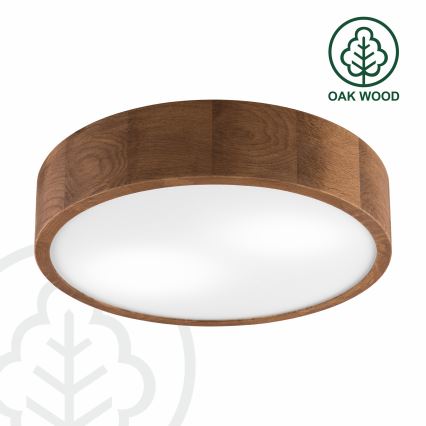 Brilagi - LED RGBW stmievateľné stropné svietidlo CARVALHO 2xE27/9W/230V 2700-6500K Wi-Fi dub pr. 37,5 cm