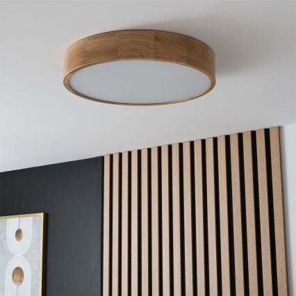 BRILAGI - LED RGBW Stmievateľné stropné svietidlo CARVALHO 3xE27/12W/230V 2700-6500K dub pr. 47,5 cm