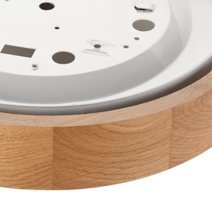 Brilagi - LED RGBW stmievateľné stropné svietidlo CARVALHO SLIM 1×E27/15 W/230 V 2700–6500 K Wi‑Fi dub, priemer 27 cm