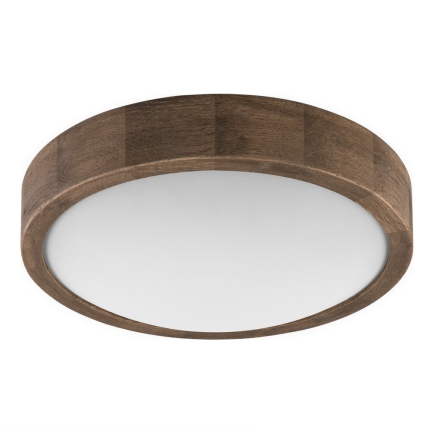 BRILAGI - LED RGBW stmievateľné stropné svietidlo CARVALHO SLIM 1xE27/12W/230V 2700-6500K dub pr. 27 cm