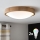 Brilagi - LED RGBW stmievateľné stropné svietidlo CARVALHO SLIM 2xE27/9W/230V 2700-6500K Wi-Fi dub priemer 37 cm