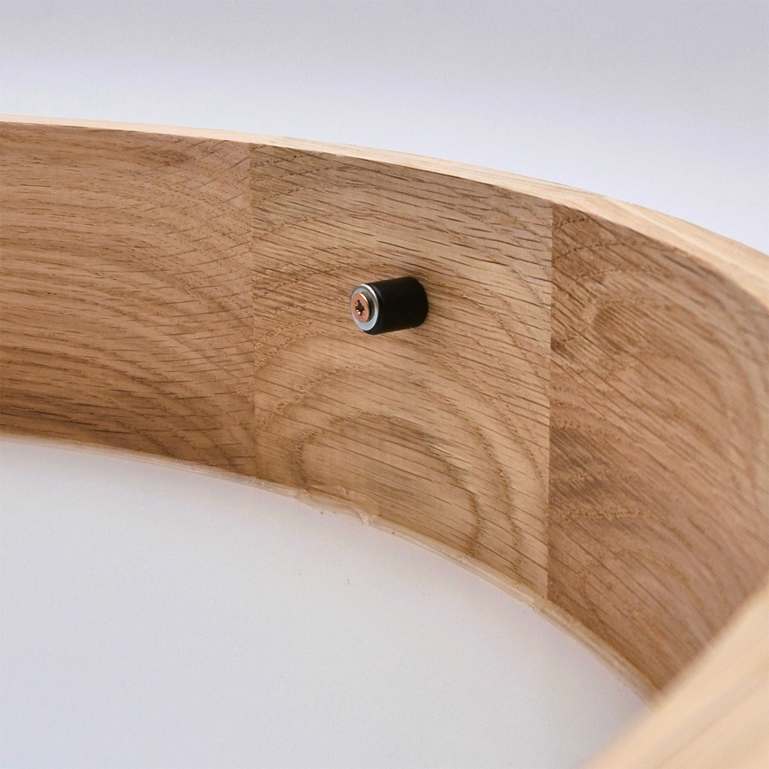 Brilagi - LED RGBW stmievateľné stropné svietidlo CARVALHO SLIM 3xE27/15W/230V 2700-6500K Wi-Fi dub priemer 47 cm