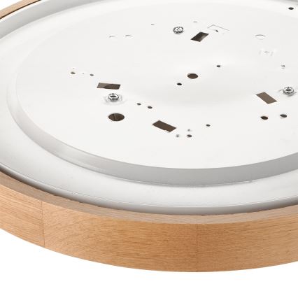 Brilagi - LED RGBW stmievateľné stropné svietidlo CARVALHO SLIM 3xE27/9W/230V 2700-6500K Wi-Fi dub priemer 47 cm