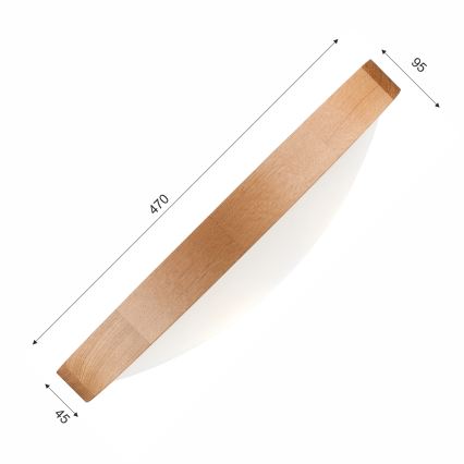Brilagi - LED RGBW stmievateľné stropné svietidlo CARVALHO SLIM 3xE27/9W/230V 2700-6500K Wi-Fi dub priemer 47 cm
