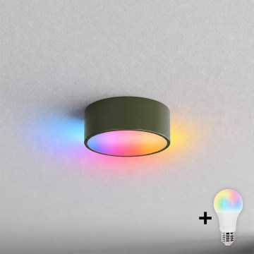 BRILAGI - LED RGBW stmievateľné stropné svietidlo CLARE 1xE27/12W/230V pr. 20 cm khaki