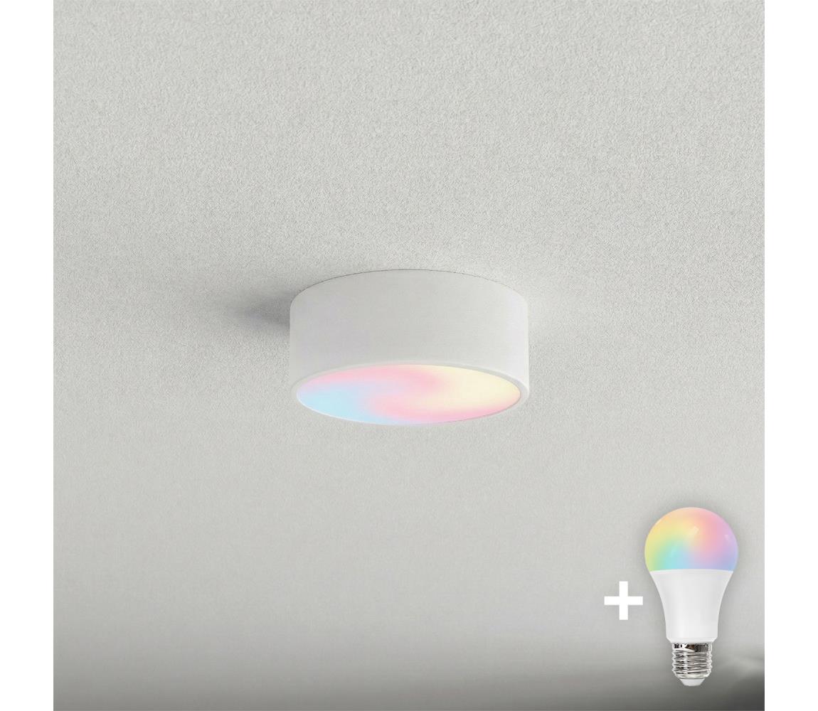 Brilagi - LED RGBW Stmievateľné stropné svietidlo CLARE 1xE27/9W/230V Wi-Fi biela BG0817+AI0819