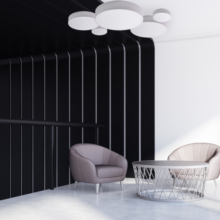 Brilagi - LED RGBW stmievateľné stropné svietidlo CLARE 1xE27/9W/230V 2700-6500K priemer 20 cm Wi-Fi biela