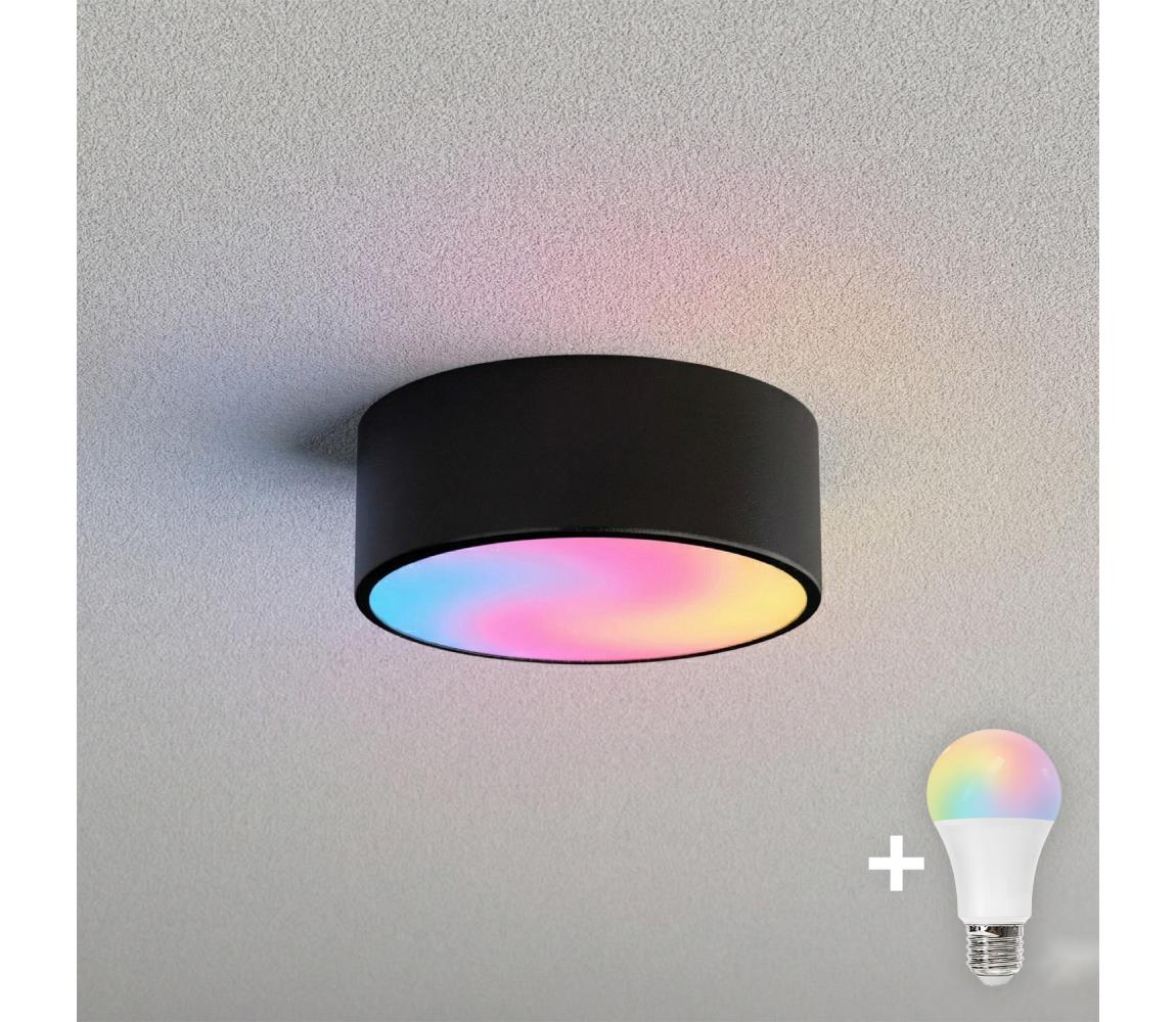 Brilagi - LED RGBW Stmievateľné stropné svietidlo CLARE 1xE27/9W/230V Wi-Fi čierne BG2155+AI0819