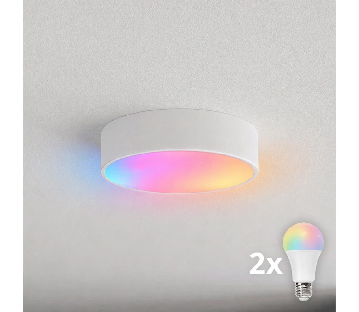 Brilagi - LED RGBW stmievateľné stropné svietidlo CLARE 2xE27/9W/230V Wi-Fi biela BG0569+2xAI0819