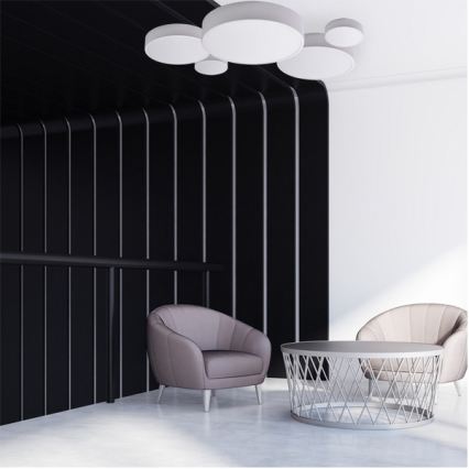 Brilagi - LED RGBW stmievateľné stropné svietidlo CLARE 2xE27/9W/230V 2700-6500K priemer 30 cm Wi-Fi biela