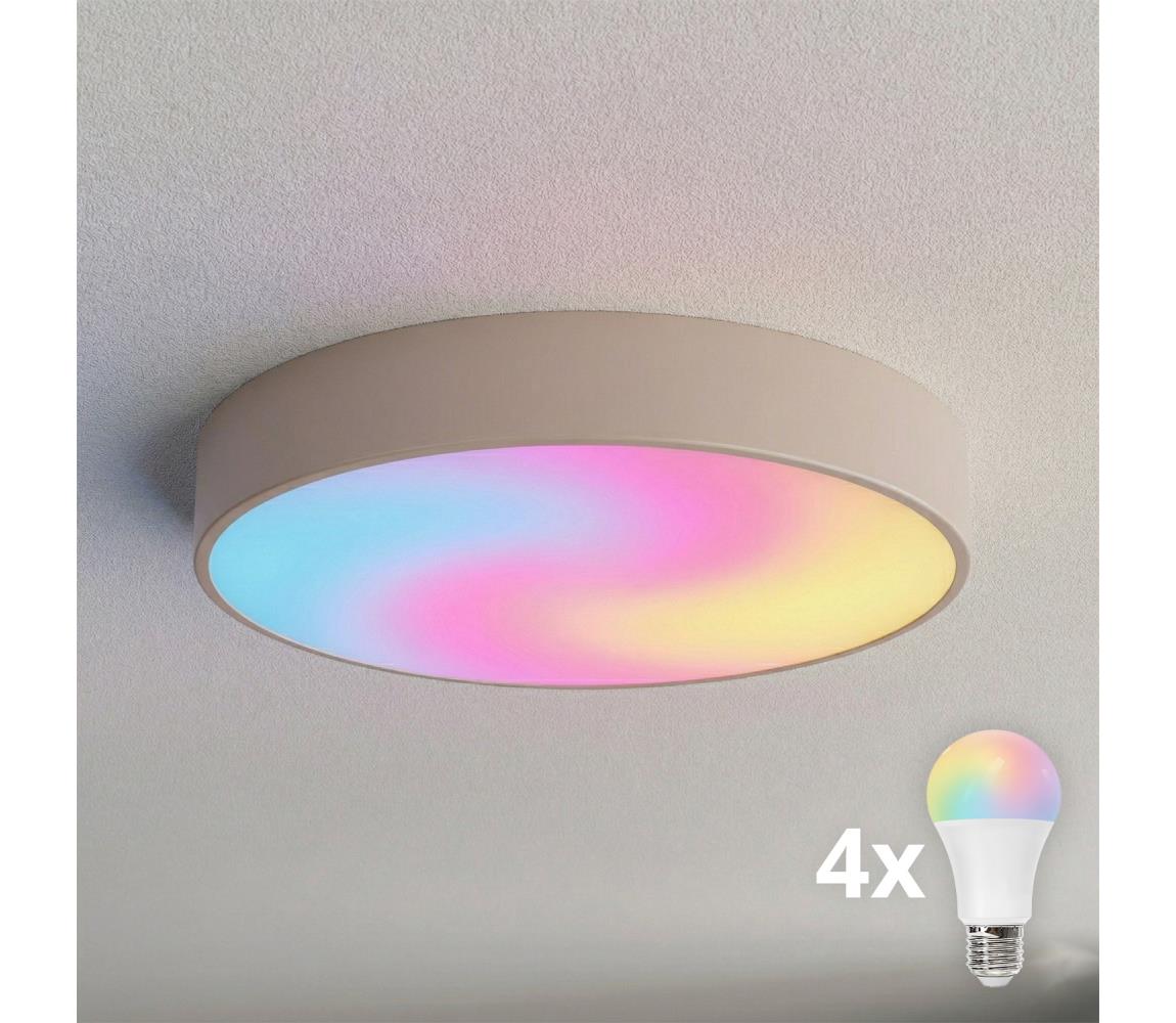 Brilagi - LED RGBW stmievateľné stropné svietidlo CLARE 4xE27/9W/230V Wi-Fi béžové BG1596+4xAI0819