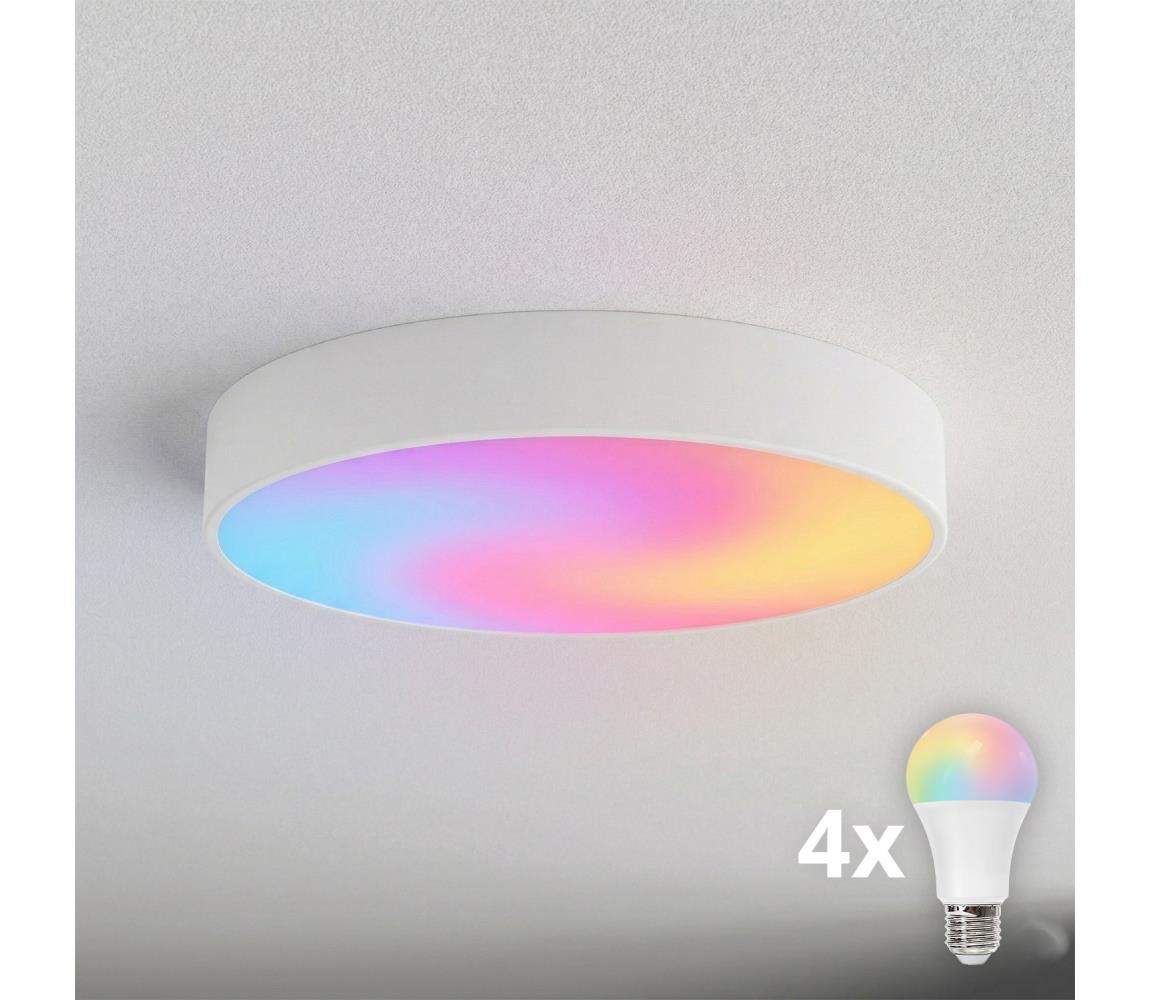 Brilagi - LED RGBW stmievateľné stropné svietidlo CLARE 4xE27/9W/230V Wi-Fi biele BG0573+4xAI0819