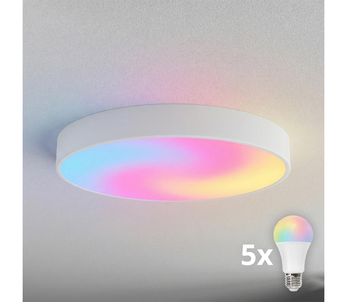 Brilagi - LED RGBW stmievateľné stropné svietidlo CLARE 5xE27/9W/230V Wi-Fi biele BG0575+5xAI0819