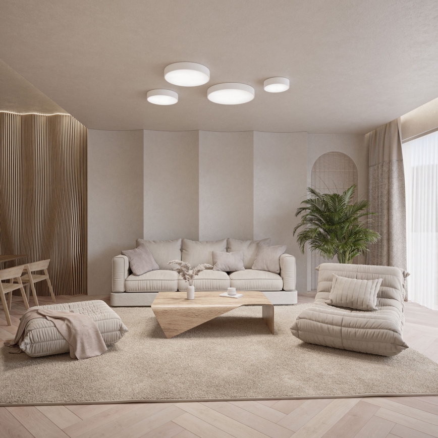 Brilagi - LED RGBW stmievateľné stropné svietidlo CLARE 5xE27/9W/230V 2700-6500K priemer 60 cm Wi-Fi biela