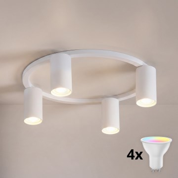 Brilagi - LED RGBW stmievateľné stropné svietidlo SELE 4xGU10/6,5W/230V 2700-6500K biele