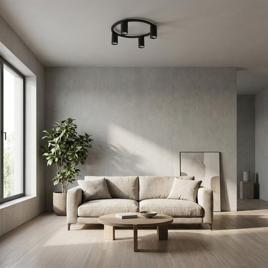Brilagi - LED RGBW stmievateľné stropné svietidlo SELE 4xGU10/6,5W/230V 2700-6500K čierna
