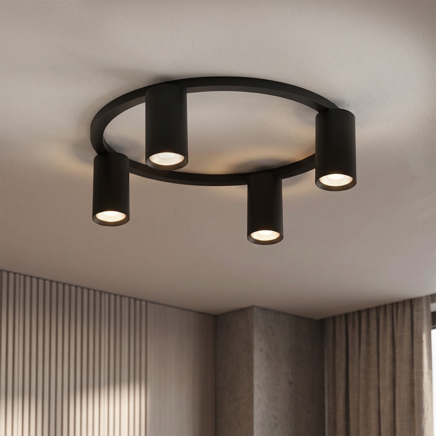 Brilagi - LED RGBW stmievateľné stropné svietidlo SELE 4xGU10/6,5W/230V 2700-6500K čierna