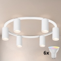 Brilagi - LED RGBW Stmievateľné stropné svietidlo SELE 6xGU10/6,5W/230V 2700-6500K biela + diaľkové ovládanie