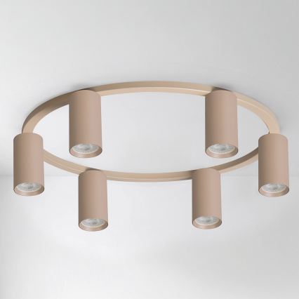 Brilagi - LED RGBW Stmievateľné stropné svietidlo SELE 6xGU10/6,5W/230V 2700-6500K béžová + diaľkové ovládanie
