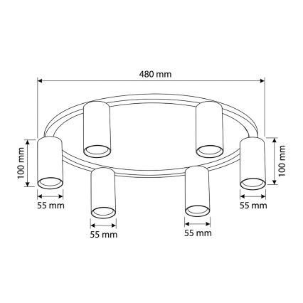 Brilagi - LED RGBW Stmievateľné stropné svietidlo SELE 6xGU10/6,5W/230V 2700-6500K béžová + diaľkové ovládanie