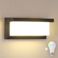 BRILAGI - LED RGBW Stmievateľné vonkajšie nástenné svietidlo BRICKY 1xE27/12W/230V 2700-6500K antracit IP54
