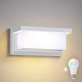 BRILAGI - LED RGBW Stmievateľné vonkajšie nástenné svietidlo BRICKY 1xE27/12W/230V 2700-6500K IP54 biela