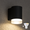 Brilagi - LED RGBW Stmievateľné vonkajšie nástenné svietidlo MATERA 1xGU10/4,8W/230V 3000K IP54 čierne + diaľkové ovládanie