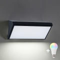 BRILAGI - LED RGBW Stmievateľné vonkajšie nástenné svietidlo TRIANGLE 1xE27/12W/230V 2700-6500K IP65 čierna