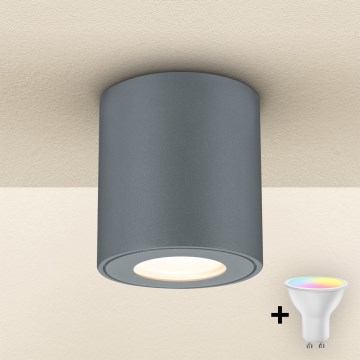 Brilagi - LED RGBW Stmievateľné vonkajšie svietidlo MIA 1xGU10/6W/230V 3000K 84x80 mm antracit IP54 + diaľkové ovládanie