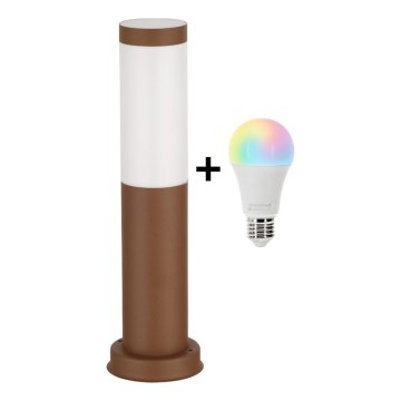Brilagi - LED RGBW Stmievateľné vonkajšie svietidlo NOVA 1xE27/9W/230V 2700-6500K IP44 40 cm hnedé
