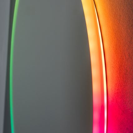 Brilagi - LED RGBW Kúpeľňové vyhrievané zrkadlo CLARA PRO LED/18,5W/230V pr. 60 cm IP44 CRI 90 stmievateľné + CCT