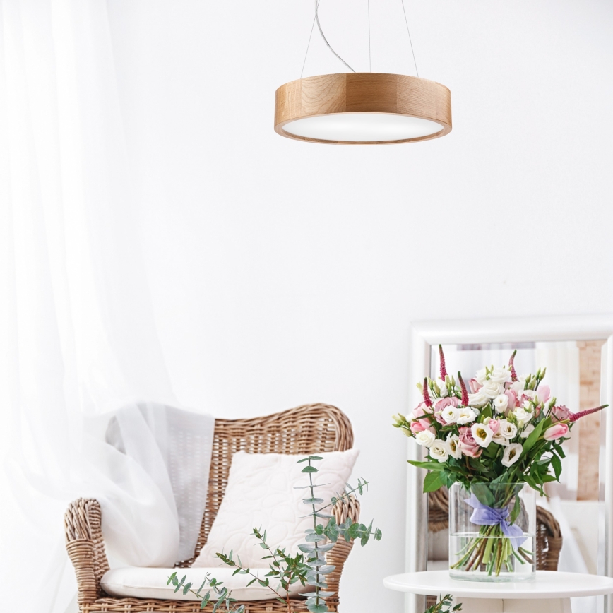 Brilagi - LED RGBW stmievateľný luster na lane CARVALHO 2xE27/15W/230V 2700-6500K Wi-Fi dub priemer 37 cm