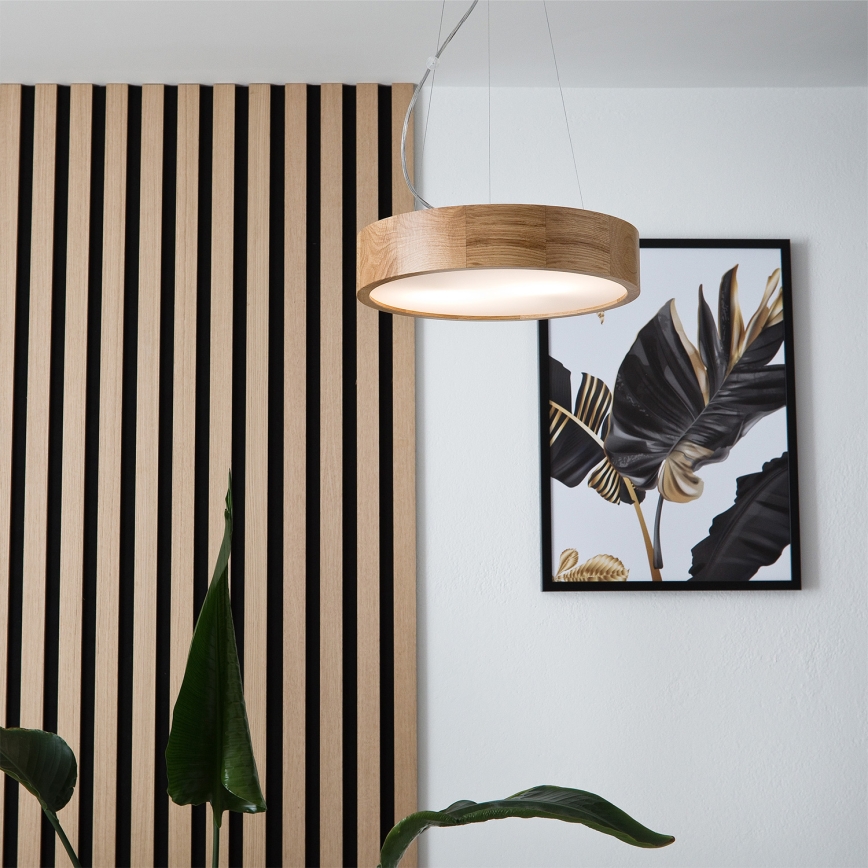 Brilagi - LED RGBW stmievateľný luster na lane CARVALHO 2xE27/9W/230V 2700-6500K Wi-Fi dub priemer 37 cm