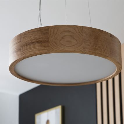 Brilagi - LED RGBW stmievateľný luster na lane CARVALHO 2xE27/9W/230V 2700-6500K Wi-Fi dub priemer 37 cm