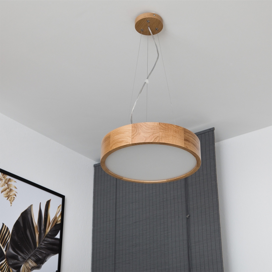 Brilagi - LED RGBW stmievateľný luster na lane CARVALHO 2xE27/9W/230V 2700-6500K Wi-Fi dub priemer 37 cm