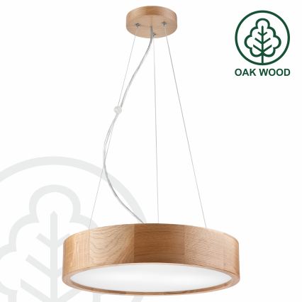 Brilagi - LED RGBW stmievateľný luster na lane CARVALHO 2xE27/9W/230V 2700-6500K Wi-Fi dub priemer 37 cm