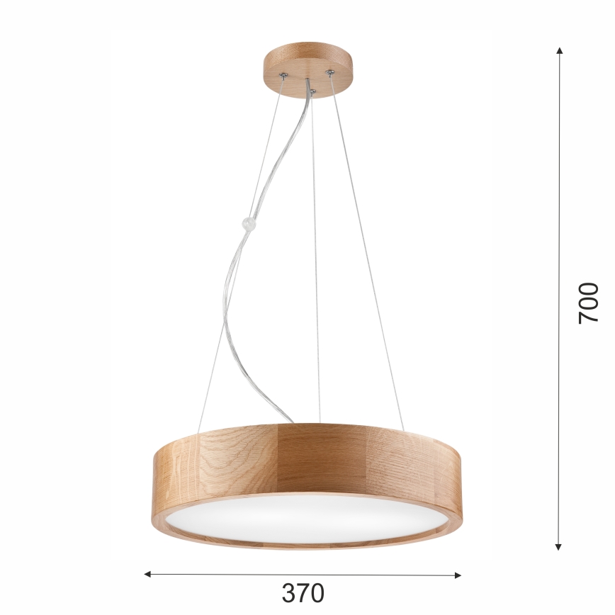 Brilagi - LED RGBW stmievateľný luster na lane CARVALHO 2xE27/9W/230V 2700-6500K Wi-Fi dub priemer 37 cm