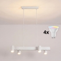 Brilagi - LED RGBW stmievateľný luster na lane SELE 4xGU10/6,5W/230V 2700-6500K biela