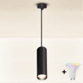 Brilagi - LED RGBW Stmievateľný luster na lanku SELE 1xGU10/4,8W/230V 3000K čierna + diaľkové ovládanie