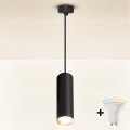 Brilagi - LED RGBW stmievateľný luster na lanku SELE 1xGU10/4,8W/230V 3000K čierna/zlatá + diaľkové ovládanie